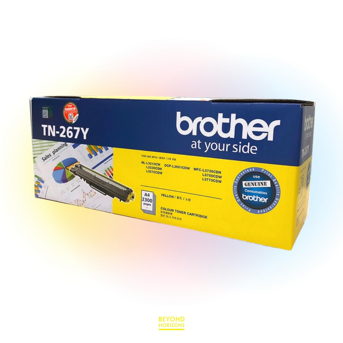 BROTHER - TN267Y 黃色 高容量 原裝碳粉匣 可印2300頁 (原廠行貨及保養)