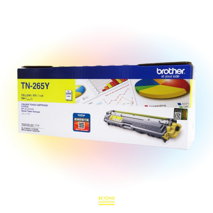 BROTHER - TN-265 Y (黃色) 原裝碳粉匣 可印2200頁 (原廠行貨及保養)