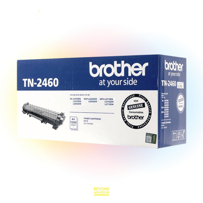 BROTHER - TN-2460 (黑色) 原裝碳粉匣 可印1200頁 (原廠行貨及保養)