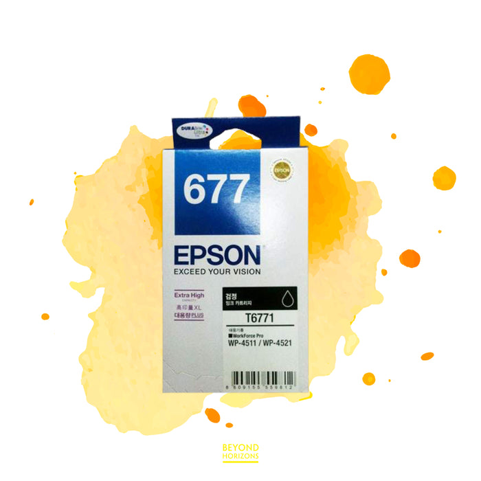 Epson - C13T677180 T677 BK (黑色) 原廠墨水 盒 可印3400頁 (原廠行貨及保養)