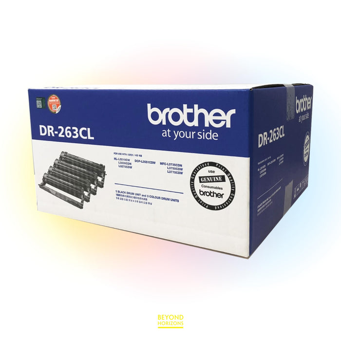 BROTHER - DR263CL 原裝打印鼓 (黑色/青色/洋紅色/黃色) 可印18000頁 (原廠行貨及保養)