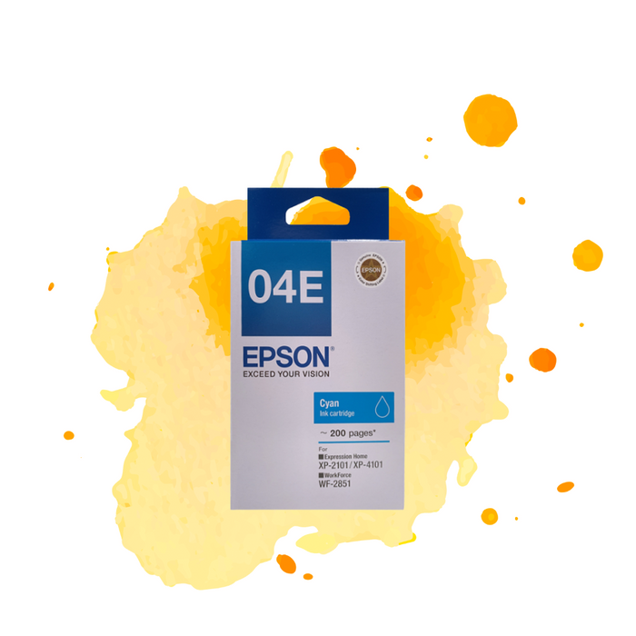 Epson - C13T04E283 T04E C (靛青色) 原廠墨水 盒 可印200頁 (原廠行貨及保養)