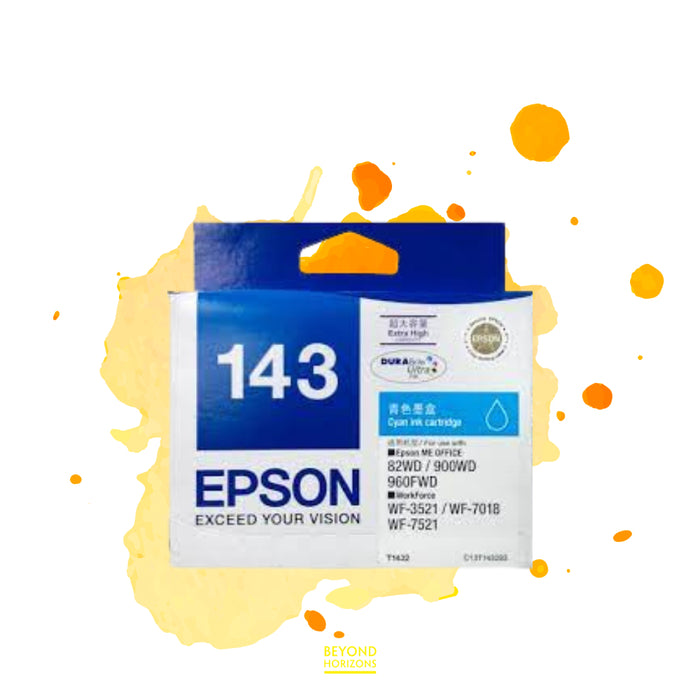 Epson - C13T143283 T143 C (靛青色) 原廠墨水 盒 可印755頁 (原廠行貨及保養)