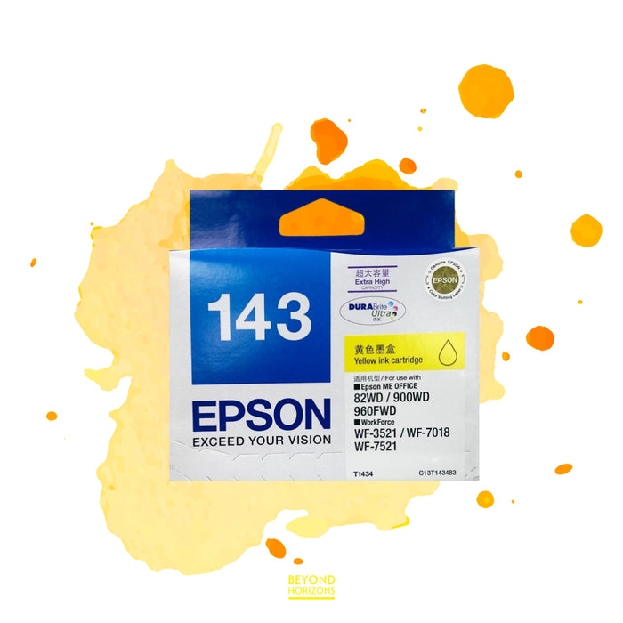 Epson - C13T143483 T143 Y (黃色) 原廠墨水 盒 可印755頁 (原廠行貨及保養)