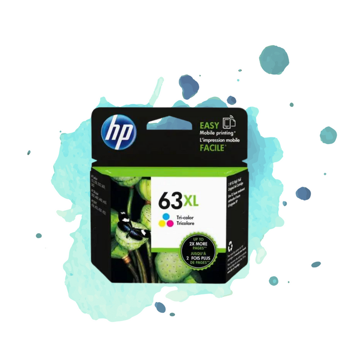 HP - 63XL Tri-Color 三色 高容量 原廠打印機墨水盒 可印300頁 (原廠行貨及保養)