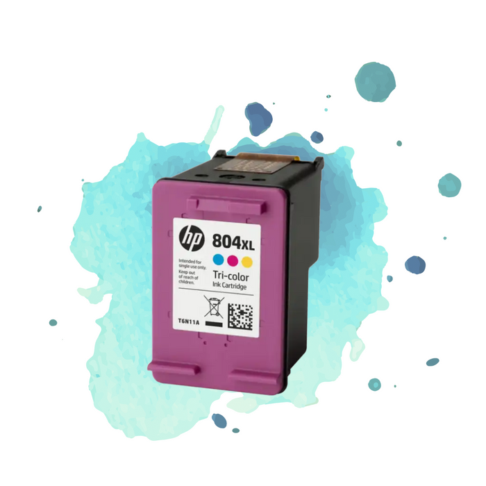 HP - 804XL Tri-Color 三色 高容量 原廠打印機墨水盒 可印415頁 (原廠行貨及保養)
