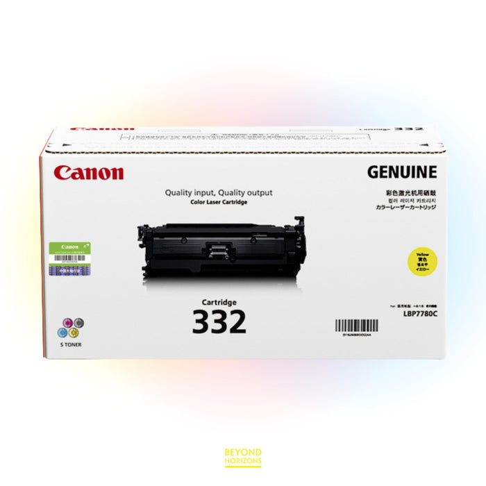 Canon - CRG332Y (黃色) 原裝碳粉匣 可印6400頁 (原廠行貨及保養)