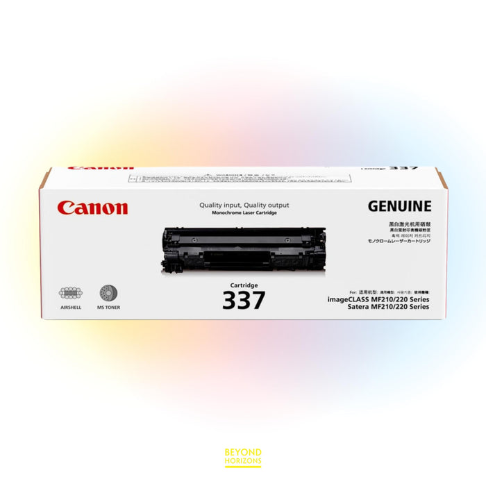 Canon - CRG337 BK (黑色) (高容量) 原裝碳粉匣 可印2400頁 (原廠行貨及保養)
