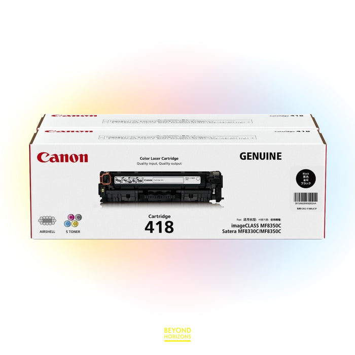 Canon - CRG418BKVP 原裝碳粉匣 (黑色) 各可印6800頁 (原廠行貨及保養)