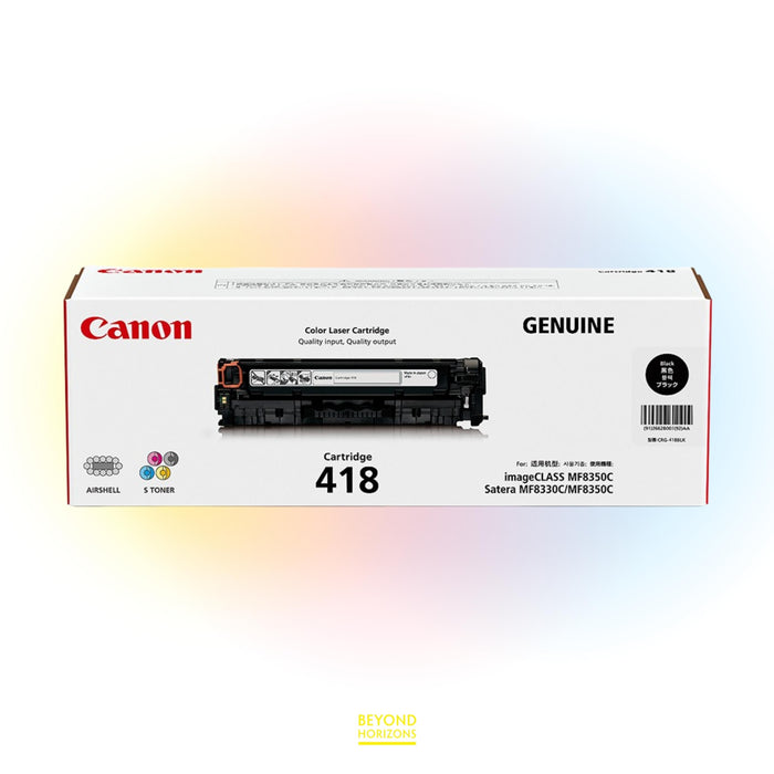 Canon - CRG418BK (黑色) 原裝碳粉匣 可印3400頁 (原廠行貨及保養)