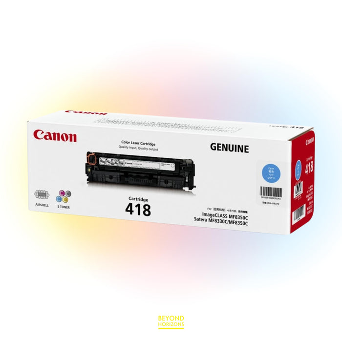 Canon - CRG418C (青色) 原裝碳粉匣 可印2900頁 (原廠行貨及保養)