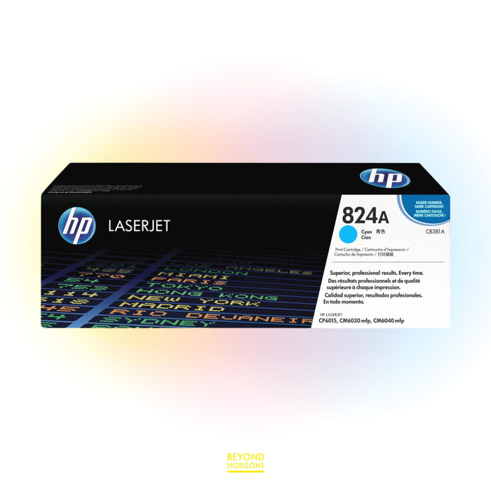 HP - CB381A 824A (青色) 原裝碳粉匣 可印21000頁 (原廠行貨及保養)