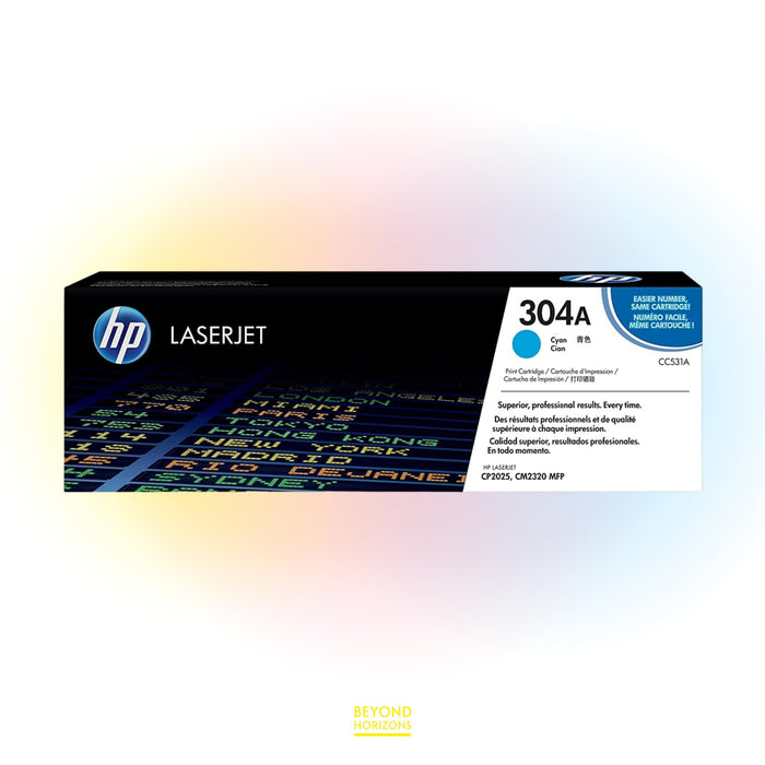 HP - CC531A 304A (青色) 原裝碳粉匣 可印2800頁 (原廠行貨及保養)