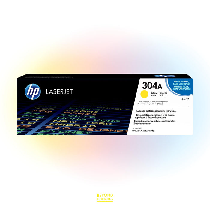 HP - CC532A 304A (黃色) 原裝碳粉匣 可印2800頁 (原廠行貨及保養)