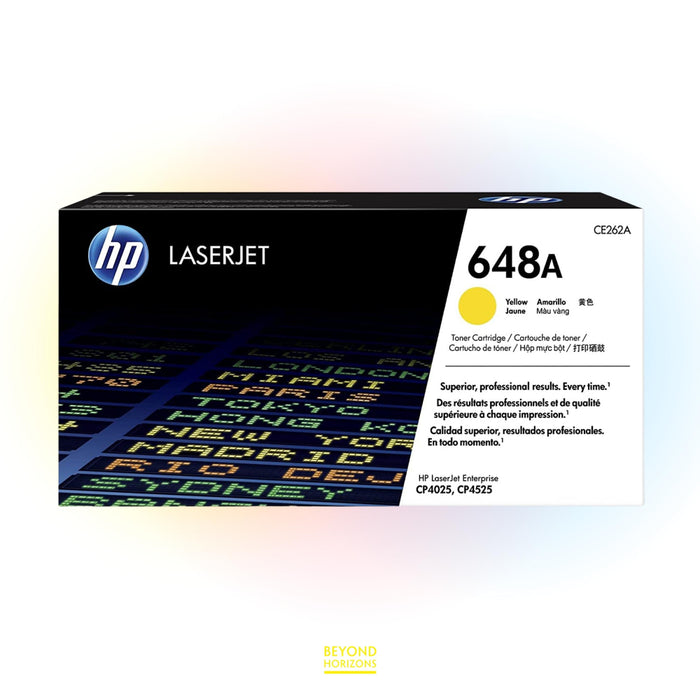 HP - CE262A 648A (黃色) 原裝碳粉匣 可印11000頁 (原廠行貨及保養)