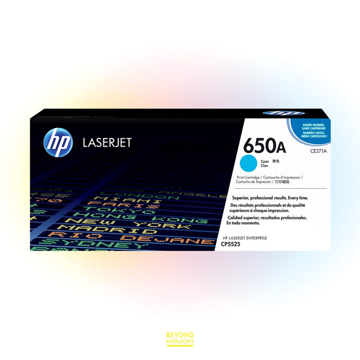 HP - CE271A 650A (青色) 原裝碳粉匣 可印15000頁 (原廠行貨及保養)