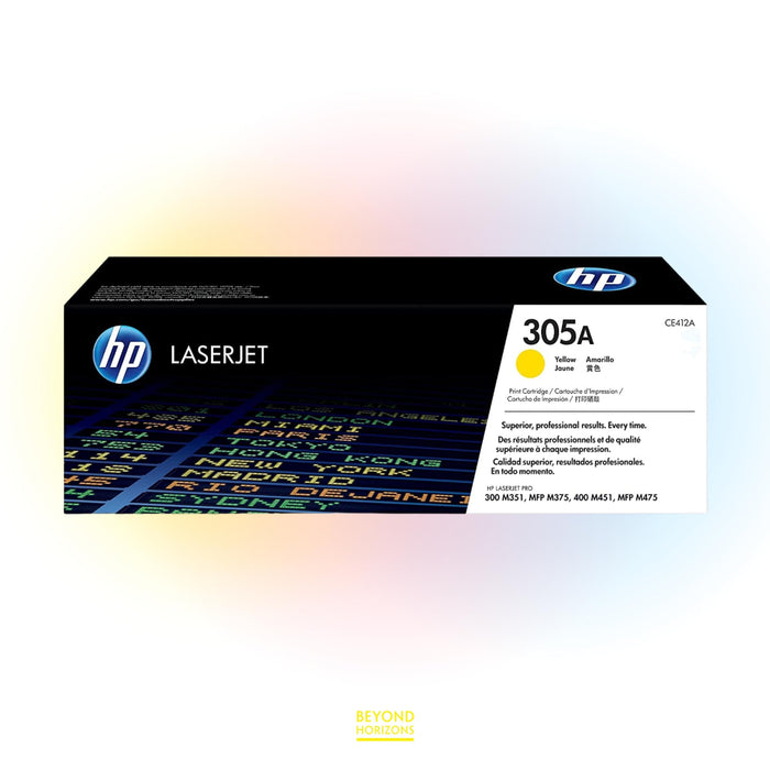 HP - CE412A 305A (黃色) 原裝碳粉匣 可印2200頁 (原廠行貨及保養)