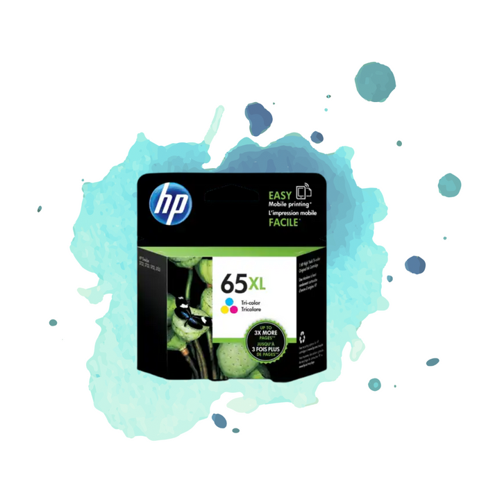 HP - 65XL Tri-Color 三色 高容量 原廠打印機墨水盒 可印300頁 (原裝行貨) (原廠行貨及保養)